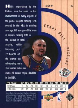 1998 Upper Deck Hardcourt - Home Court Advantage #35 Grant Hill Back