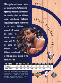 1998 Upper Deck Hardcourt - Home Court Advantage #49 Jayson Williams Back