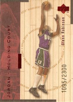 1998 Upper Deck Hardcourt - Jordan Holding Court Red #J15 Glenn Robinson / Michael Jordan Front