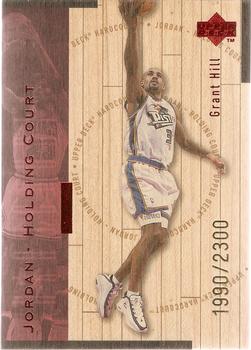 1998 Upper Deck Hardcourt - Jordan Holding Court Red #J8 Grant Hill / Michael Jordan Front