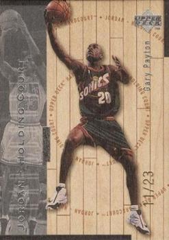 1998 Upper Deck Hardcourt - Jordan Holding Court Silver #J25 Gary Payton / Michael Jordan Front