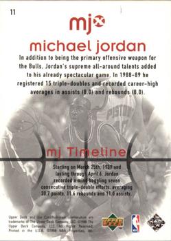 1998 Upper Deck MJx #11 Michael Jordan Back