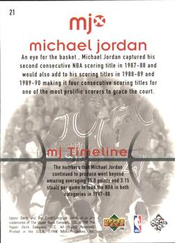 1998 Upper Deck MJx #21 Michael Jordan Back