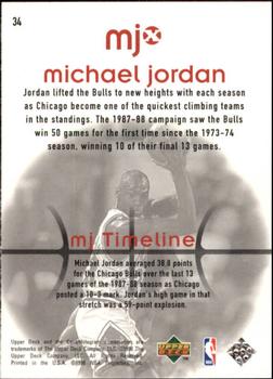 1998 Upper Deck MJx #34 Michael Jordan Back