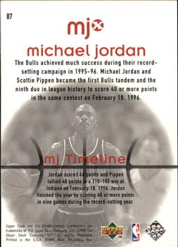 1998 Upper Deck MJx #87 Michael Jordan Back