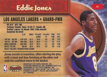 1998-99 Bowman's Best - Autographs #A3 Eddie Jones Back