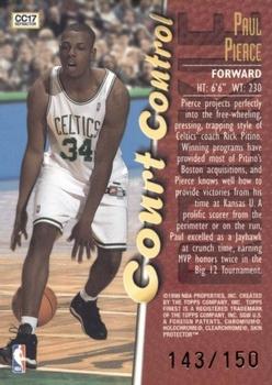 1998-99 Finest - Court Control Refractors #CC17 Paul Pierce Back