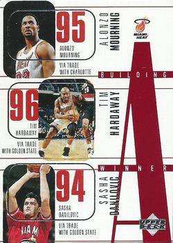 1996-97 Upper Deck #149 Alonzo Mourning / Tim Hardaway / Sasha Danilovic / Kurt Thomas / Keith Askins Front