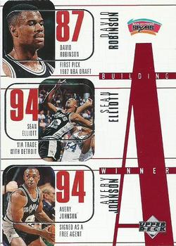 1996-97 Upper Deck #159 David Robinson / Sean Elliott / Avery Johnson / Vinny Del Negro / Chuck Person Front