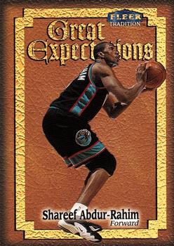 1998-99 Fleer Tradition - Great Expectations #1 GE Shareef Abdur-Rahim Front