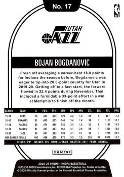 2020-21 Hoops - Green Explosion #17 Bojan Bogdanovic Back