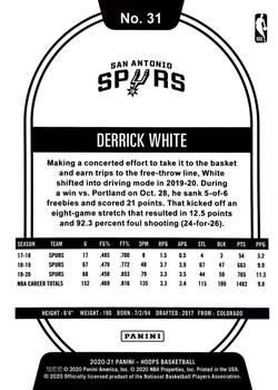 2020-21 Hoops - Green Explosion #31 Derrick White Back