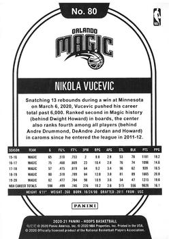 2020-21 Hoops - Hyper Blue #80 Nikola Vucevic Back