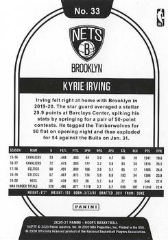 2020-21 Hoops - Hyper Red #33 Kyrie Irving Back