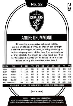 2020-21 Hoops - Neon Green #22 Andre Drummond Back