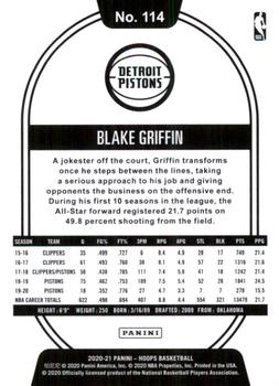 2020-21 Hoops - Teal Explosion #114 Blake Griffin Back