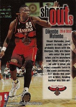 1998-99 Hoops - Shout Outs #20 SO Dikembe Mutombo Back