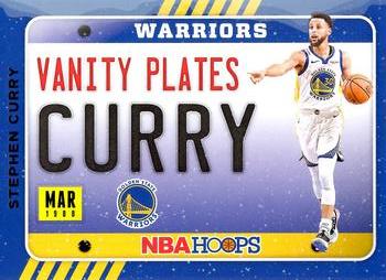 2020-21 Hoops Winter - Vanity Plates #16 Stephen Curry Front