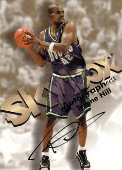 1998-99 SkyBox Premium - Autographics #NNO Tyrone Hill Front