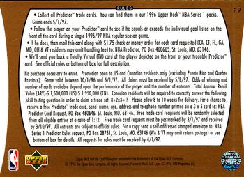 1996-97 Upper Deck - Predictors I #P9 Rik Smits Back