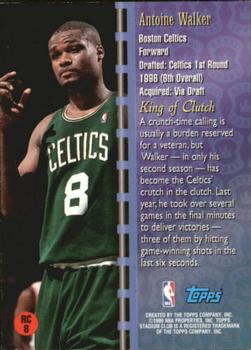 1998-99 Stadium Club - Royal Court #RC8 Antoine Walker Back