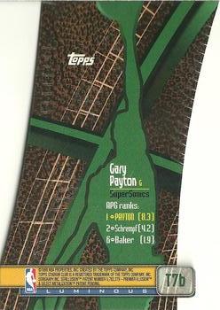 1998-99 Stadium Club - Triumvirate Luminous #T7b Gary Payton Back