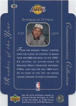 1996-97 Upper Deck - Rookie of the Year #RC5 Shaquille O'Neal Back