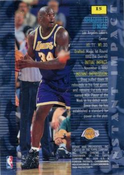 1998-99 Topps Chrome - Instant Impact #I5 Shaquille O'Neal Back