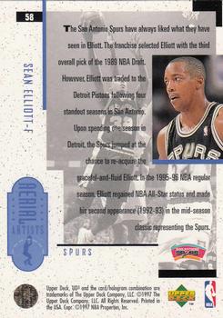 1996-97 Upper Deck UD3 #58 Sean Elliott Back