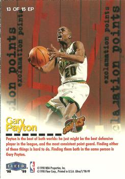 1998-99 Ultra - Exclamation Points #13 EP Gary Payton Back