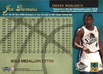 1998-99 Ultra - Gold Medallion #25G Joe Dumars Back