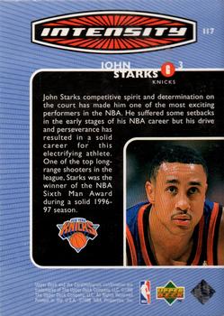 1998-99 Upper Deck - Intensity #I17 John Starks Back