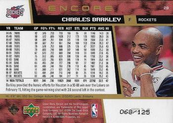 1998-99 Upper Deck Encore - F/X #29 Charles Barkley Back