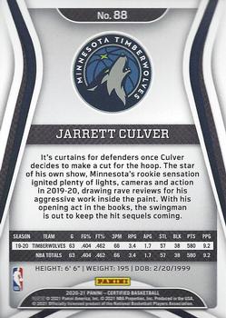 2020-21 Panini Certified - Mirror Red #88 Jarrett Culver Back