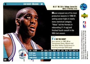 1997-98 Collector's Choice #16 Anthony Mason Back