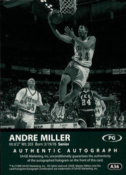 1999 SAGE #A36 Andre Miller Back