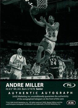 1999 SAGE #A36 Andre Miller Back