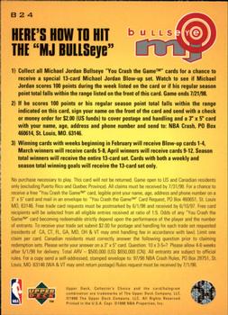 1997-98 Collector's Choice - MJ BULLSeye #B24 Michael Jordan Back