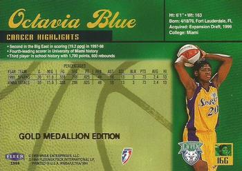 1999 Ultra WNBA - Gold Medallion #16G Octavia Blue Back