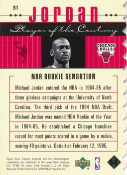 1998-99 Upper Deck Century Legends - Century Collection #81 Michael Jordan Back