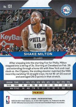 2020-21 Panini Prizm #131 Shake Milton Back