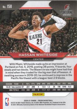 2020-21 Panini Prizm #158 Hassan Whiteside Back