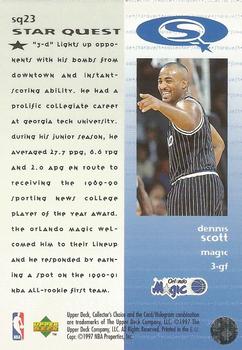 1997-98 Collector's Choice - StarQuest #SQ23 Dennis Scott Back