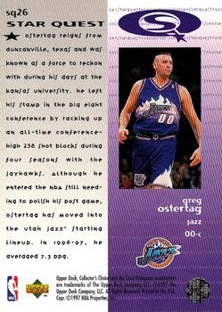 1997-98 Collector's Choice - StarQuest #SQ26 Greg Ostertag Back