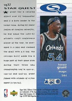 1997-98 Collector's Choice - StarQuest #SQ32 Horace Grant Back