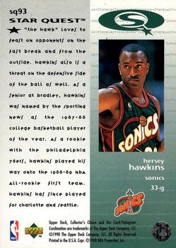 1997-98 Collector's Choice - StarQuest #SQ93 Hersey Hawkins Back