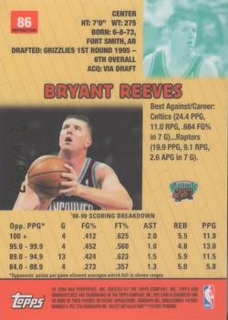 1999-00 Bowman's Best - Refractors #86 Bryant Reeves Back