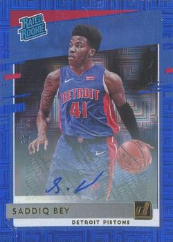 2020-21 Donruss - Rated Rookies Signatures Choice Blue #210 Saddiq Bey Front