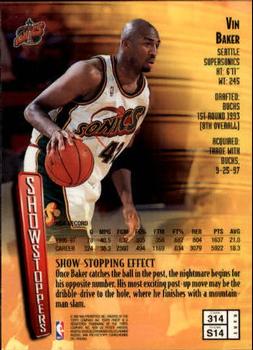 1997-98 Finest #314 Vin Baker Back