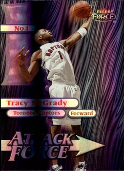1999-00 Fleer Force - Attack Force Forcefield #8A Tracy McGrady Front